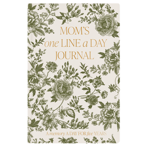 Mom's One Line A Day Green Delft Leather Journal