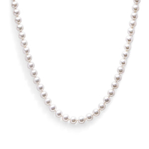 14K Gold 8.0x8.5mm Akoya Pearl Strand Necklace