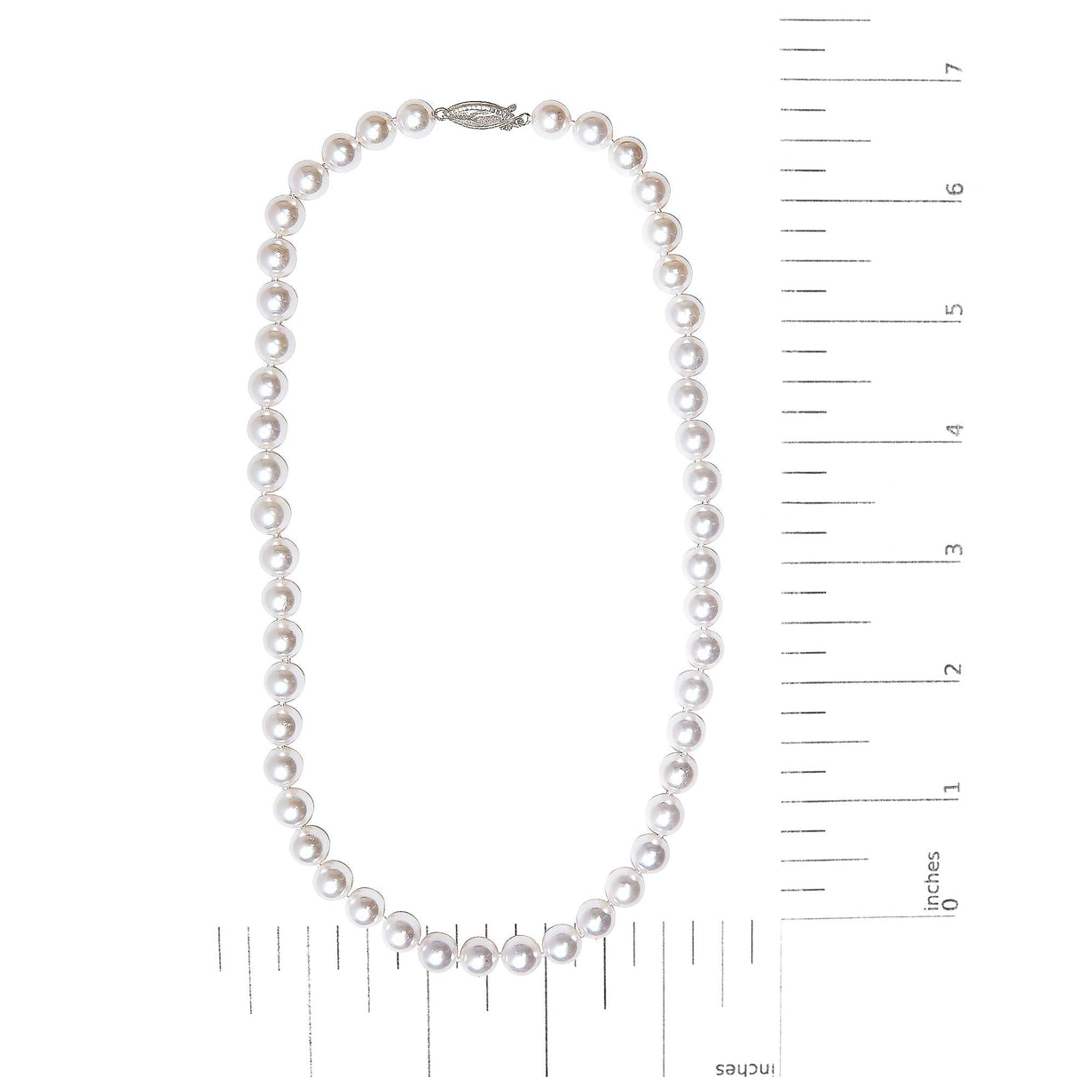 14K Gold 8.0x8.5mm Akoya Pearl Strand Necklace