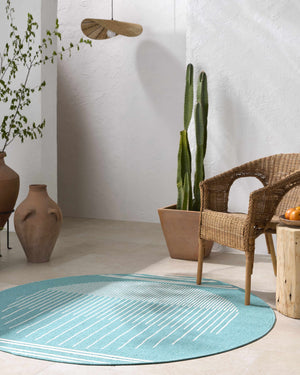 Nabil Aqua Area Rug - Clearance