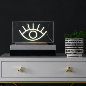 Eye Contemporary Glam Acrylic Box USB Operated LED Neon Light