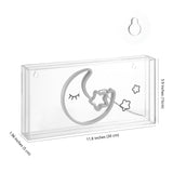 Moon Contemporary Glam Acrylic Box USB Operated LED Neon Light