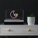 Moon Contemporary Glam Acrylic Box USB Operated LED Neon Light