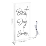 Best X 23.63" Contemporary Glam Acrylic Box USB Operated LED Neon Light