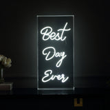 Best X 23.63" Contemporary Glam Acrylic Box USB Operated LED Neon Light