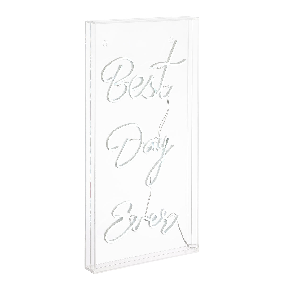 Best X 23.63" Contemporary Glam Acrylic Box USB Operated LED Neon Light
