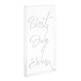 Best X 23.63" Contemporary Glam Acrylic Box USB Operated LED Neon Light