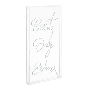 Best X 23.63" Contemporary Glam Acrylic Box USB Operated LED Neon Light