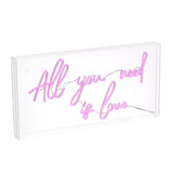 All X 11.75" Contemporary Glam Acrylic Box USB Operated LED Neon Light