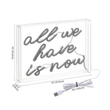 All X 10" Contemporary Glam Acrylic Box USB Operated LED Neon Light