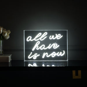 All X 10" Contemporary Glam Acrylic Box USB Operated LED Neon Light