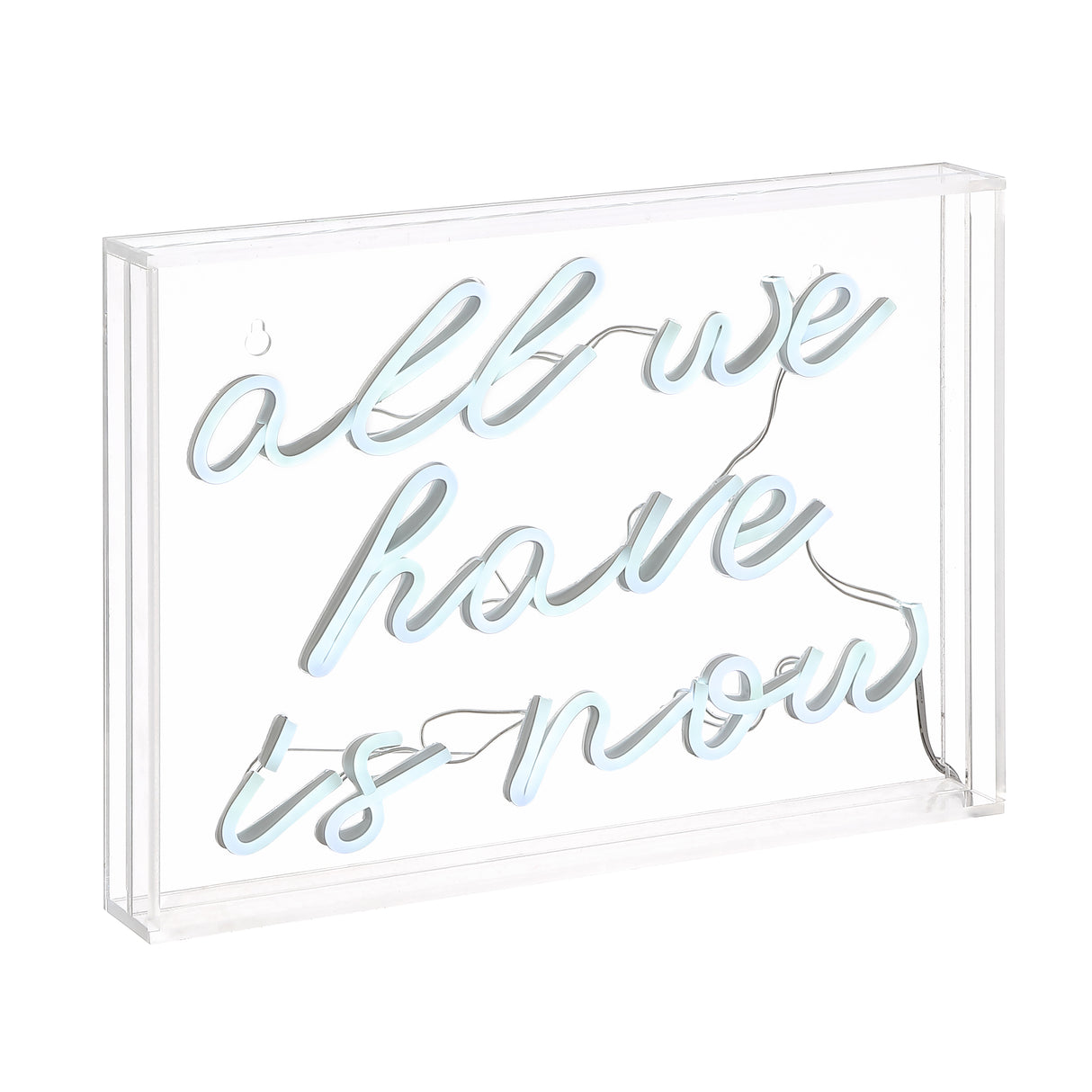 All X 10" Contemporary Glam Acrylic Box USB Operated LED Neon Light