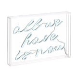 All X 10" Contemporary Glam Acrylic Box USB Operated LED Neon Light