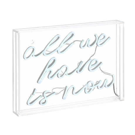 All X 10" Contemporary Glam Acrylic Box USB Operated LED Neon Light