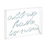 All X 10" Contemporary Glam Acrylic Box USB Operated LED Neon Light