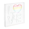 Love Square Contemporary Glam Acrylic Box USB Operated LED Neon Light