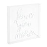 Love Square Contemporary Glam Acrylic Box USB Operated LED Neon Light