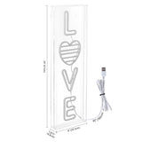 LOVE X 24" Contemporary Glam Acrylic Box USB Operated LED Neon Light
