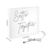 Better X 20" Contemporary Glam Acrylic Box USB Operated LED Neon Light