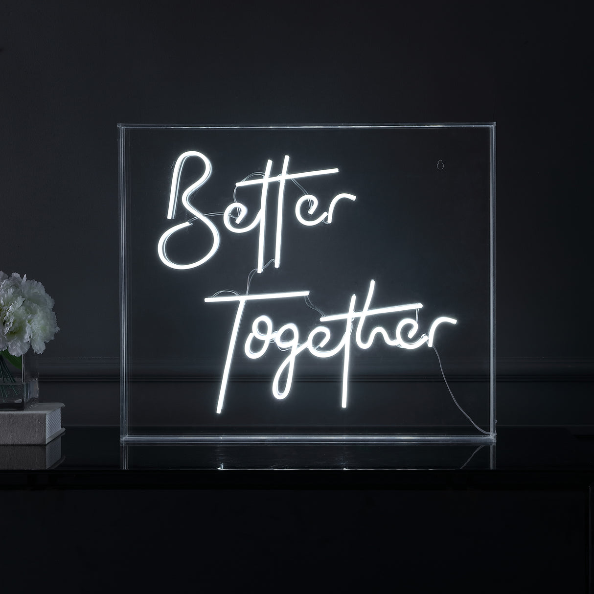 Better X 20" Contemporary Glam Acrylic Box USB Operated LED Neon Light