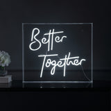 Better X 20" Contemporary Glam Acrylic Box USB Operated LED Neon Light
