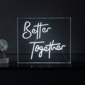 Better X 20" Contemporary Glam Acrylic Box USB Operated LED Neon Light