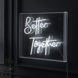 Better X 20" Contemporary Glam Acrylic Box USB Operated LED Neon Light