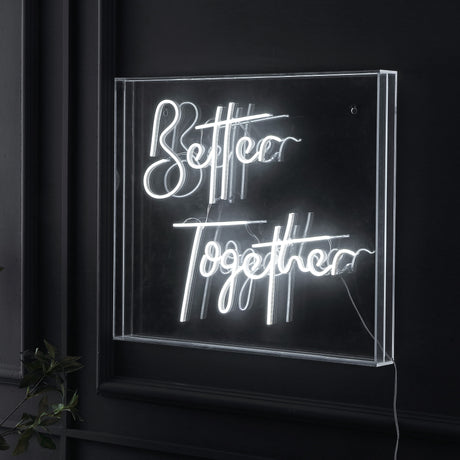 Better X 20" Contemporary Glam Acrylic Box USB Operated LED Neon Light