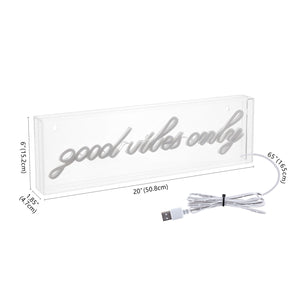 Good X 6" Contemporary Glam Acrylic Box USB Operated LED Neon Light
