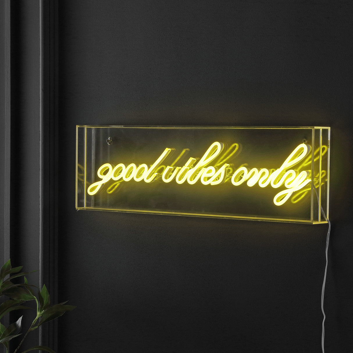 Good X 6" Contemporary Glam Acrylic Box USB Operated LED Neon Light