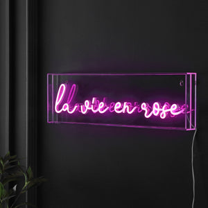 La X 6" Contemporary Glam Acrylic Box USB Operated LED Neon Light