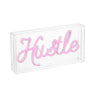 Hustle X 5.88" Contemporary Glam Acrylic Box USB Operated LED Neon Light
