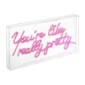 You're X 10.1" Contemporary Glam Acrylic Box USB Operated LED Neon Light