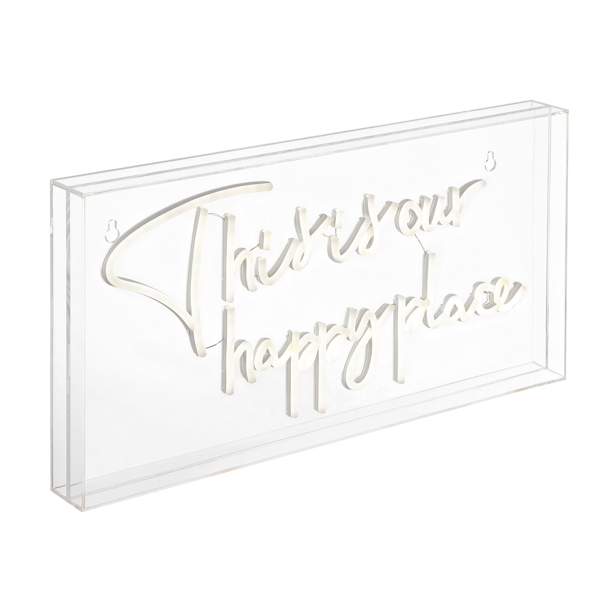 This X 10.1" Contemporary Glam Acrylic Box USB Operated LED Neon Light