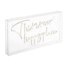 This X 10.1" Contemporary Glam Acrylic Box USB Operated LED Neon Light