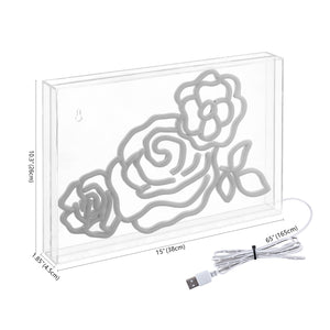Crowd X 10.3" Contemporary Glam Acrylic Box USB Operated LED Neon Light