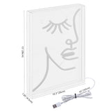 Half-Face X 15" Contemporary Glam Acrylic Box USB Operated LED Neon Light