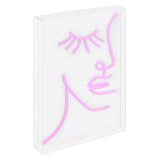 Half-Face X 15" Contemporary Glam Acrylic Box USB Operated LED Neon Light