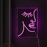 Half-Face X 15" Contemporary Glam Acrylic Box USB Operated LED Neon Light