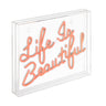 Life X 10.9" Contemporary Glam Acrylic Box USB Operated LED Neon Light