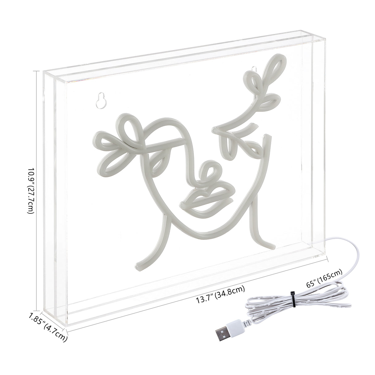 Teary X 10.9" Contemporary Glam Acrylic Box USB Operated LED Neon Light