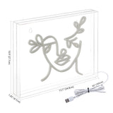 Teary X 10.9" Contemporary Glam Acrylic Box USB Operated LED Neon Light