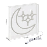 Starry Square Contemporary Glam Acrylic Box USB Operated LED Neon Light