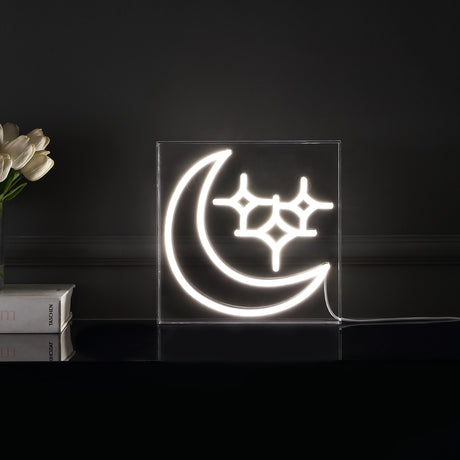 Starry-Square-Contemporary-Glam-Acrylic-Box-USB-Operated-LED-Neon-Light-Outdoor-Lighting