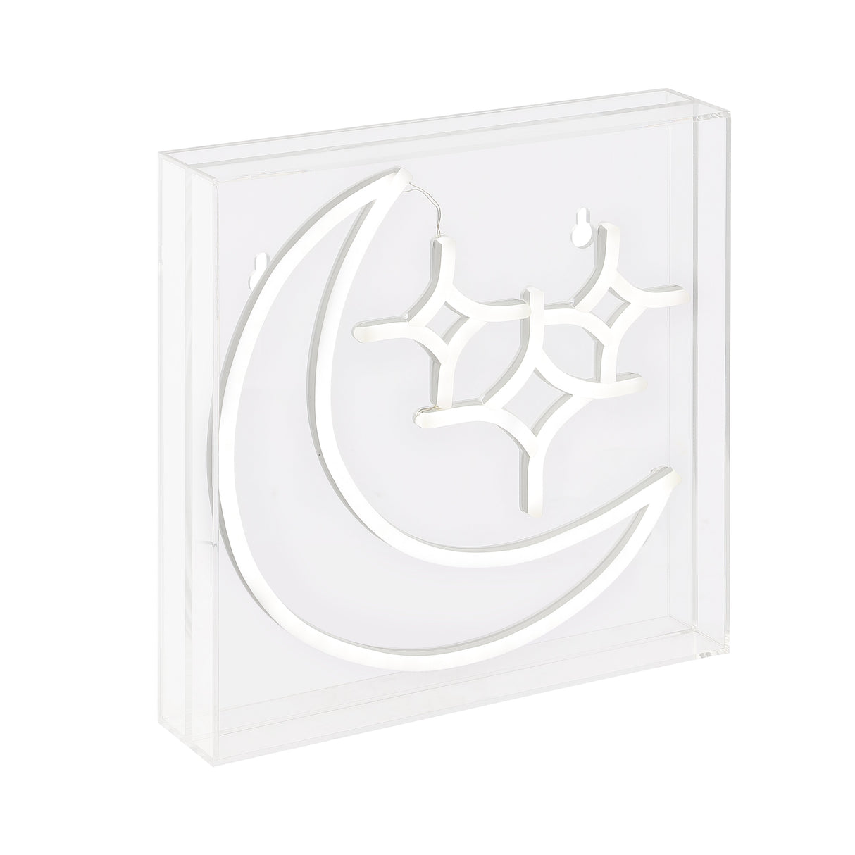 Starry Square Contemporary Glam Acrylic Box USB Operated LED Neon Light