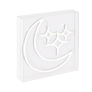 Starry Square Contemporary Glam Acrylic Box USB Operated LED Neon Light