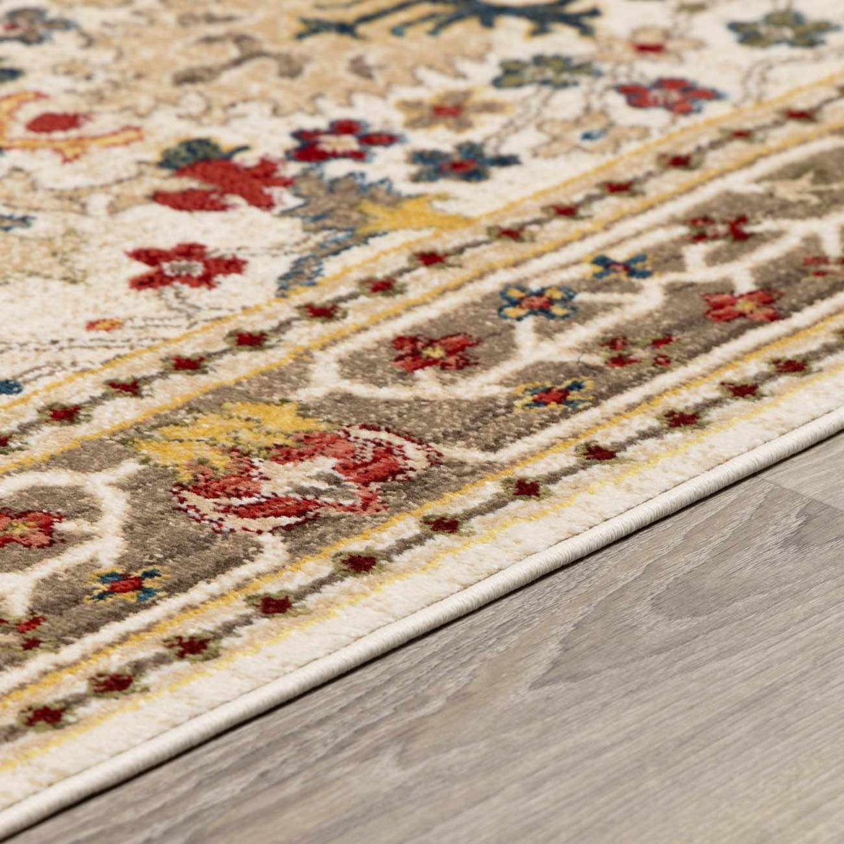 Neola White/Brown Oushak Rug