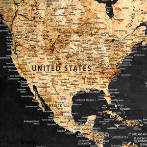 Personalized World Map Print | Customize Map with Push Pin