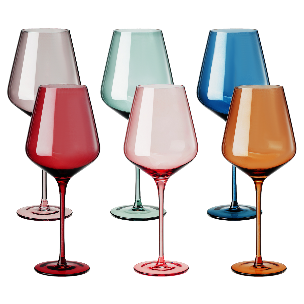 Tonal Stemmed Wine Glassware, Set of 6