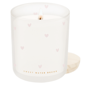 All Over Hearts Soy Candle - Tinted Glass Jar - 12 oz